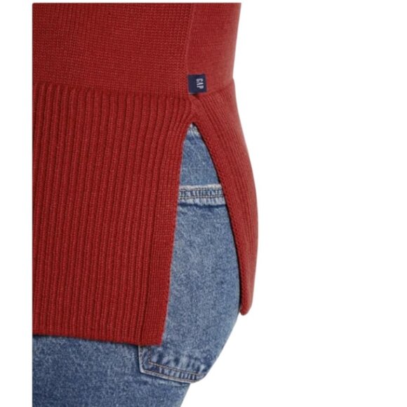 NEW GAP Cotton Turtleneck Sweater | Red - Picture 8 of 10